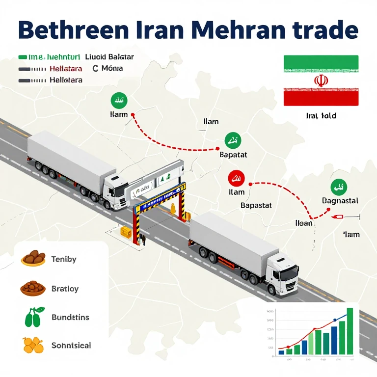 تحلیل حجم مبادلات تجاری ایران و عراق از طریق مرز مهران در سال‌های اخیر